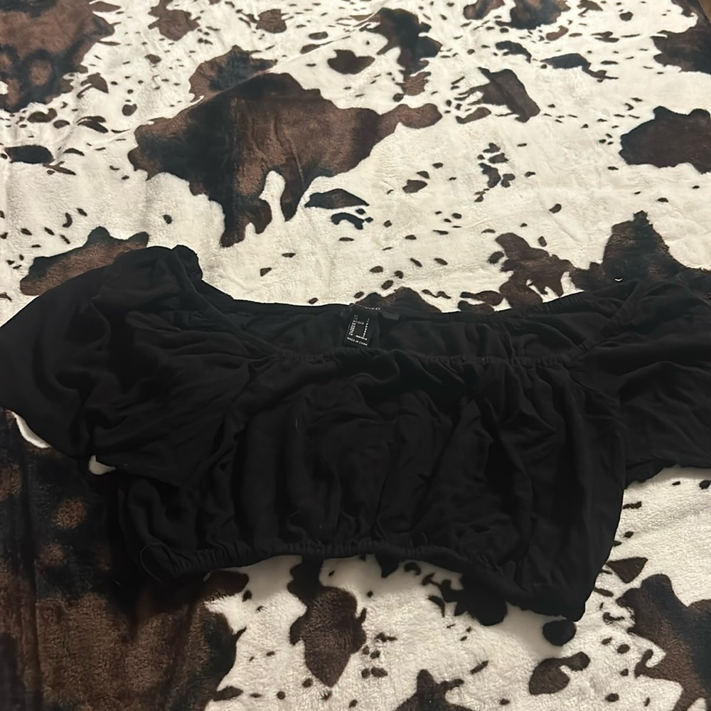 Black off the shoulder top